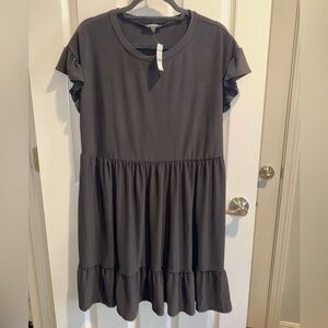 Express black short sleeve midi dress. Size large